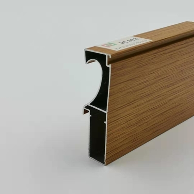 Estrusione di alluminio della struttura di porta di 6061 profilo di rivestimento del legno per la villa dell'hotel