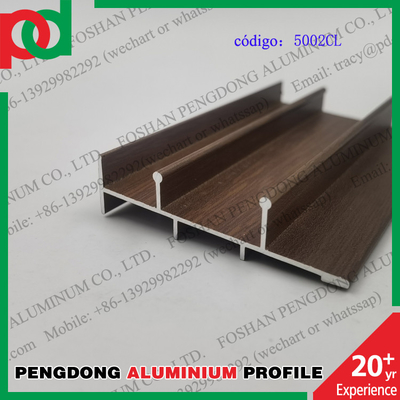 0.15mm T5 temperano i profili di alluminio di rivestimento del legno per le serie L20 L25 L32 L5000 della Bolivia