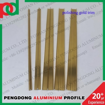I profili di alluminio che lucidano le mattonelle di bordo decorative sistemano il colore popolare dell'oro e dell'argento
