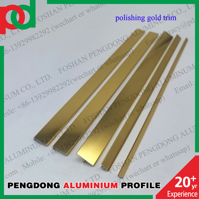 I profili di alluminio che lucidano le mattonelle di bordo decorative sistemano il colore popolare dell'oro e dell'argento