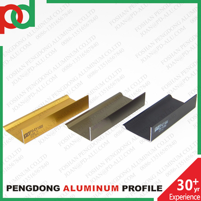 Tecnologia di estrusione Profili in alluminio della serie 6000 per mobili in melamina Oro cromo Bronzo anodizzato in grandi dimensioni