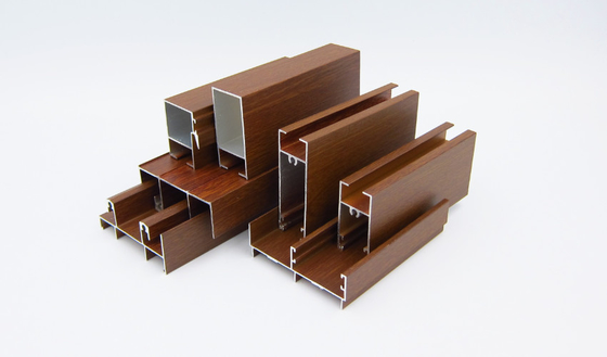 Profili di alluminio anodizzati di rivestimento di legno per le porte di Windows 25 serie