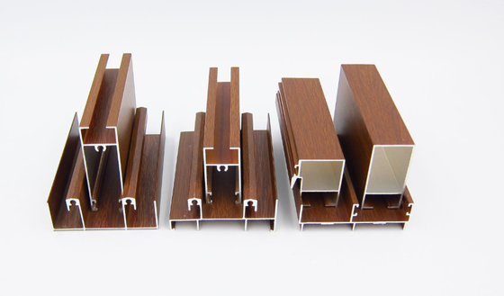 Profili di alluminio anodizzati di rivestimento di legno per le porte di Windows 25 serie