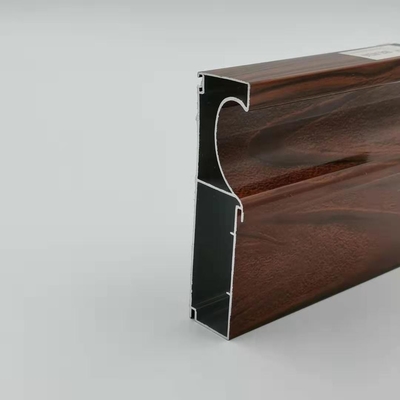Estrusione di alluminio della struttura di porta di 6061 profilo di rivestimento del legno per la villa dell'hotel