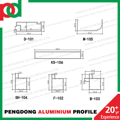 Profilo di alluminio moderno 6.0M Length del bordo dell'armadio da cucina dei UAE