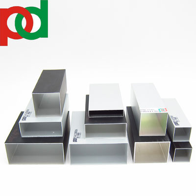 Prezzo buono 6063 T5 Tubi di alluminio cavo rettangolare di alluminio quadrato tubo di alluminio angolo in linea