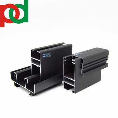 Profili di alluminio T5 per finestre e porte MP 80 Mate Black Profile di alluminio a tocco in legno