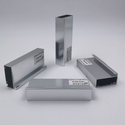 Prezzo buono Lucidatura d'argento luminosa T5 6063 di profilo di alluminio dell'armadio da cucina in linea